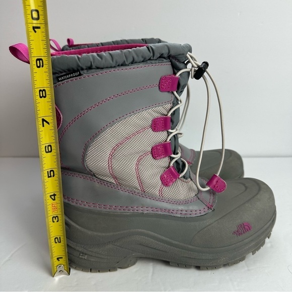 The North Face Alpenglow Winter Boots Big Kids Size 7 or EU 39 Pink Gray Grey - Picture 6 of 9